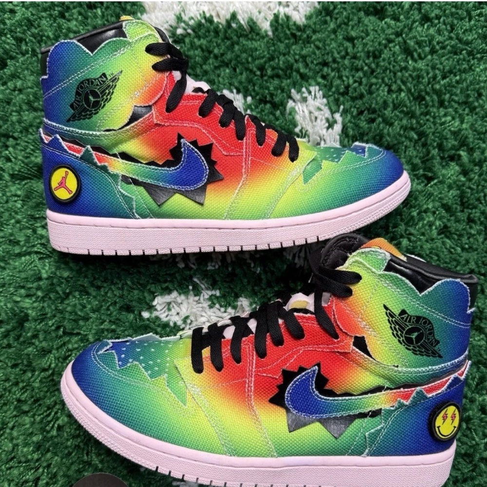 Air Jordan 1 J Balvin Size 10.5 Pre-Owned with Box OG All